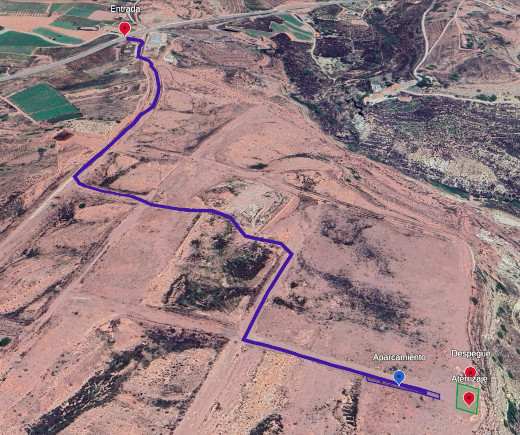 Ruta despegue parapente Aledo