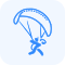 Icono de alumno parapente corriendo para despegar